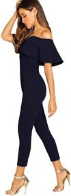 img 2 attached to Verdusa Womens Elegant Shoulder Jumpsuit