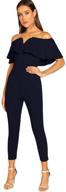 verdusa womens elegant shoulder jumpsuit logo