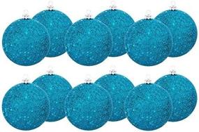 img 1 attached to Turquoise Glitter Ornaments Christmas Decorations