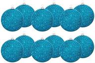 turquoise glitter ornaments christmas decorations logo