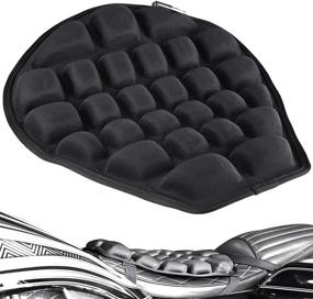 img 4 attached to 🏍️ Воздушная мотоциклетная подушка HOMMIESAFE - охлаждающая подушка с наполнением водой, облегчающая давление для мотоциклетных седел (черная)