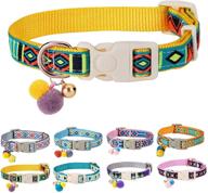 🐾 stylish bohemian sets: felizpaws dog collar & leash - adjustable, bell, soft & comfy for medium small dogs and cats logo