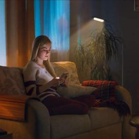 img 2 attached to 🌟 Tomshine Touch LED Floor Lamp 1500LM: Stepless Dimming, Remote Control, 4 Colors & Gooseneck - Ideal for Living Room, Bedroom, Office, Reading