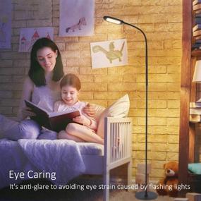 img 3 attached to 🌟 Tomshine Touch LED Floor Lamp 1500LM: Stepless Dimming, Remote Control, 4 Colors & Gooseneck - Ideal for Living Room, Bedroom, Office, Reading