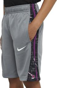 img 2 attached to 👟 Active Boys' Clothing: Nike Dri Fit Printed Shorts in Purple