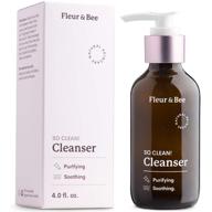 100% vegan & cruelty free face wash - non drying, gentle daily use cleanser by fleur & bee (4 fl oz) - dermatologist tested with natural, organic ingredients - so clean logo