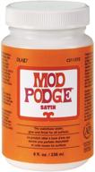 🖌️ mod podge cs11272 waterbase sealer, glue and finish: satin 8oz multi-use craft solution logo