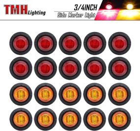 img 1 attached to ⚡️ TMH 3/4 Inch Mount LED Clearance Markers - Set of 20 (10 Amber + 10 Red) - Bullet Marker Lights, Side Marker Lights, Trailer Marker Lights