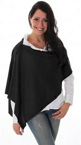 img 4 attached to 🧣 Simply Noelle Bordeaux Button Wrap Cape Shawl Scarf in Elegant Black: A Versatile Fashion Essential