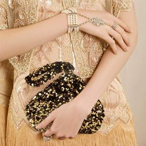 img 1 attached to 👛 BABEYOND Crystal Flapper Handbag: Women's Clutches & Evening Bags with Wallets & Accessories