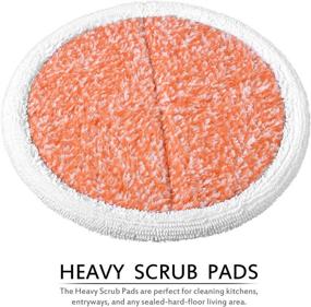 img 3 attached to 🧽 KEEPOW 4 Pack Replacement Scrub Mop Pads for Bissell Spinwave 2039A 2124 Powered Hard Floor Mop