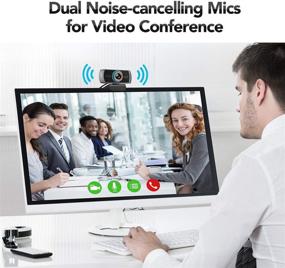 img 2 attached to 🎥 1080P Webcam with Built-in Microphone - USB Camera for Enhanced Video Calling, Recording Video Conferences, Online Teaching, Business Meetings - Compatible with Computer, Desktop, Laptop, MacBook - Windows, Android, iOS, Linux