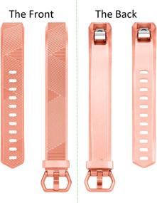 img 2 attached to 🍊 KingAcc Silicone Replacement Bands for Fitbit Alta HR and Fitbit Alta - Buckle Wristband Strap for Women and Men (1-Pack, Orange, Small)