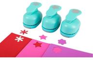 🌸 mosypt 3pcs scrapbook paper punches - 1 inch snowflake, star, and flower punches for paper crafts - ideal for kids, preschool, and teachers logo