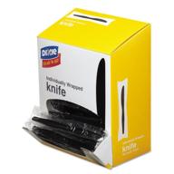 🍴 dixie individually wrapped black plastic knives by georgia-pacific (90 knives per box, 6 boxes per case) logo