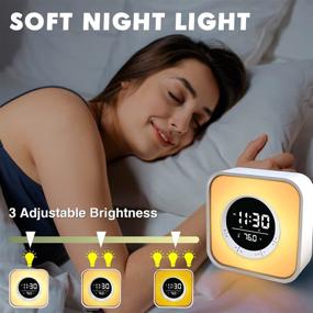 img 1 attached to 🔊 All-In-One Bluetooth Speaker with Alarm Clock, LED Night Light, Temperature Display, Hands-Free Calls, MP3 Player & USB Charger: The Ultimate Solution for Heavy Sleepers & Adults