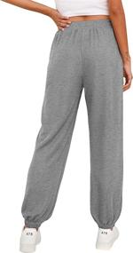 img 1 attached to 👖 Saloogoe Women's High Waisted Baggy Sweatpants: Stylish Fall Pants with Cinch Bottom Joggers and Pockets