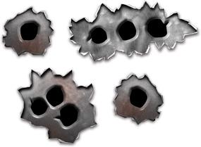 img 2 attached to 💥 Bullet Holes Peel and Stick Party Decoration (1 pack) - Set of 24