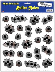 img 4 attached to 💥 Bullet Holes Peel and Stick Party Decoration (1 pack) - Set of 24