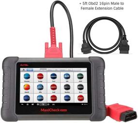 img 1 attached to 🔧 Autel MaxiCheck Maxicom MX808 OBD2 Scanner: Advanced MD808 Pro Equipped + 5ft Extension Cable - Full Systems & Service Functions, Oil Reset, EPB BMS SAS DPF TPMS Relearn IMMO