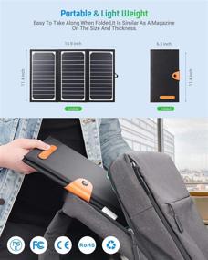 img 1 attached to 🌞 KINGSOLAR 21W Portable Solar Charger: Waterproof, Foldable Solar Panel Charger with 2 USB Ports for Camping, Cell Phone, Tablet, GPS, iPhone, iPad, Camera & More