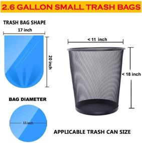 img 3 attached to 🗑️ Convenient and Versatile Small Trash Bags CCLINERS - 240 Pack, 2.6 Gallon, 5 Colors - Ideal for Home, Kitchen, and Office Use