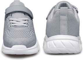 img 3 attached to MURDESOT Boys' Toddler Athletic Running Sneakers