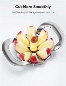 img 2 attached to 🍎 Efficient Stainless Steel Apple Slicer Corer Cutter with 8 Blades - TREBLEWIND