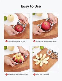 img 1 attached to 🍎 Efficient Stainless Steel Apple Slicer Corer Cutter with 8 Blades - TREBLEWIND