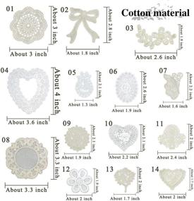 img 2 attached to 🎭 Lace Appliques Patches for Adult/Kids Face Mask - Crochet Lace Doily - Crocheted Doilies - DIY Craft Wedding Party Gift Decoration (Assorted Pack of 20 pcs)