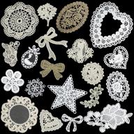 🎭 lace appliques patches for adult/kids face mask - crochet lace doily - crocheted doilies - diy craft wedding party gift decoration (assorted pack of 20 pcs) logo