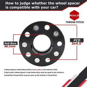 img 2 attached to Ричеер 1 Дюйм 5x114.3мм Губцентрические дистанционные колеса (4 шт.) с резьбовыми болтами 12x1.25 для G35 G37 ESQ 300ZX 250Z Altima Leaf Maxima Murano Pathfinder Quest Teana - Улучшенный SEO