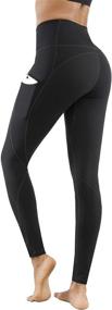 img 4 attached to Lingswallow High Waisted Yoga Pants - Yoga Leggings with Pockets for Tummy Control and 4-Way Stretch | Ideal for Workout, Running, and Yoga