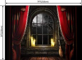 img 3 attached to 🎃 ДУЛУДА 7x5FT Хэллоуинский фотофон: Лунный магический фон для фотостудии, бутика и реквизита.