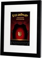 🎭 broadway playbill frame - sleek satin black finish with complementary white mat логотип