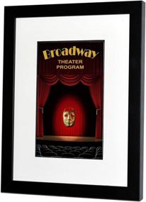 img 3 attached to 🎭 Broadway Playbill Frame - Sleek Satin Black Finish with Complementary White Mat