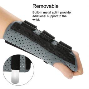 img 1 attached to Wrist Thumb Support Breathable Protective