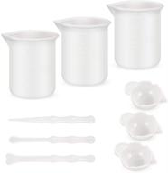 🛠️ resin silicone mixing cups and tools set - 100ml measuring cups, 10ml epoxy resin cups, and silicone stir stick - 3pcs each logo