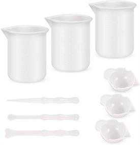 img 3 attached to 🛠️ Resin Silicone Mixing Cups and Tools Set - 100ml Measuring Cups, 10ml Epoxy Resin Cups, and Silicone Stir Stick - 3PCS each