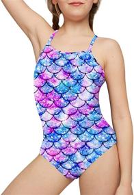 img 3 attached to 👙 Stylish and Comfortable Girls One-Piece Bathing Suits - Goodstoworld Swimsuits for 3-12 Years - Shop Now!