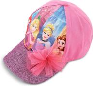 👑 disney frozen elsa and anna glitter pom cotton baseball cap - magical headwear for fans of the beloved sisters logo