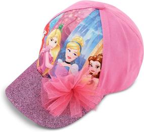 img 4 attached to 👑 Disney Frozen Elsa and Anna Glitter Pom Cotton Baseball Cap - Magical Headwear for Fans of the Beloved Sisters