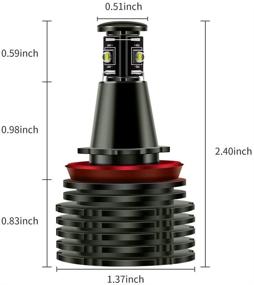 img 3 attached to 🔆 Высокопроизводительная лампа Angel Eyes Halo H8 LED 80 Вт белого цвета - идеально подходит для BMW E60 E61 E90 E92 E70 E71 E82 E89 1 3 5 серии X5 X6 Z4 (комплект из 2)