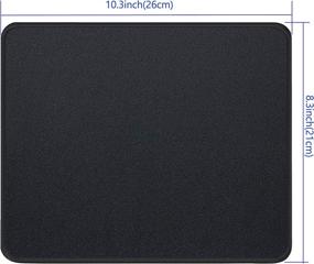 img 3 attached to 🖱️ Gimnor 3-Pack Standard Mouse Pad with Stitched Edges - Comfortable Mouse Mat Pad for All Types of Mouse - Laptop, Computer, PC - Non-Slip Rubber Base - 10.3 x 8.3 inches - Black