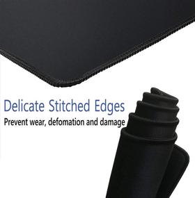 img 2 attached to 🖱️ Gimnor 3-Pack Standard Mouse Pad with Stitched Edges - Comfortable Mouse Mat Pad for All Types of Mouse - Laptop, Computer, PC - Non-Slip Rubber Base - 10.3 x 8.3 inches - Black