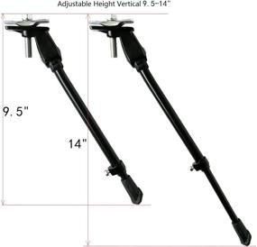 img 2 attached to 🚴 SPORTMORE Adjustable Center Side Kick Stand for 22-27" 700c Road or Mountain Bicycle - Black