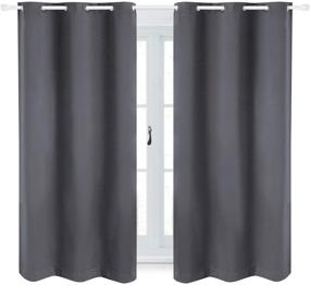 img 4 attached to 🏠 Bedsure Blackout Curtains: Stylish 63 inch Length 2 Panel Sets for Living Room - Thermal Insulated, Grommet Design in Grey - Perfect for Bedroom