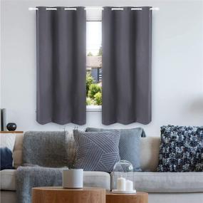 img 3 attached to 🏠 Bedsure Blackout Curtains: Stylish 63 inch Length 2 Panel Sets for Living Room - Thermal Insulated, Grommet Design in Grey - Perfect for Bedroom