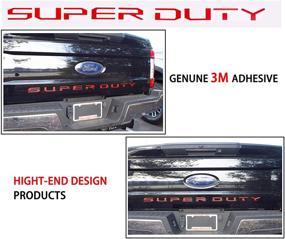 img 4 attached to Улучшите свой грузовик Super Duty с буквами на задней двери AUTO PRO ACCESSORIES в ярком красном цвете (2017-2019)