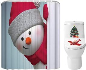 img 4 attached to Christmas Bathroom Polyester Decoration Xmas
